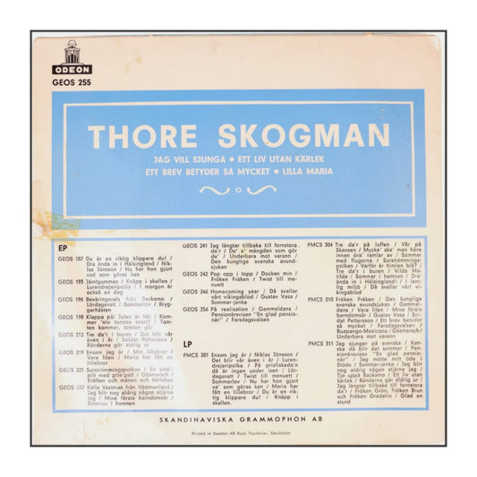 Thore Skogman: Jag Vill Sjunga