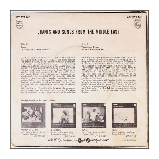 Chants And Songs From The Middle East