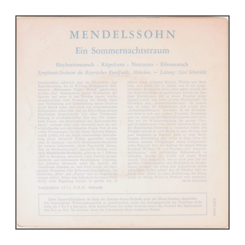 Felix Mendelssohn-Bartholdy: Ein Sommernachtstraum