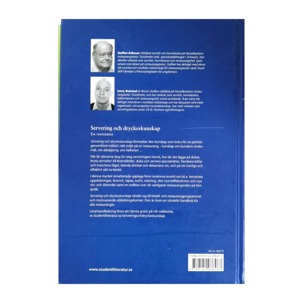 Larry Bokstad & Staffan Eriksson: Servering Och Dryckeskunskap