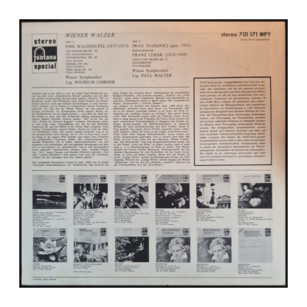 Paul Walter & Wiener Symphoniker & Wilhelm Loibner: Wiener Walzer
