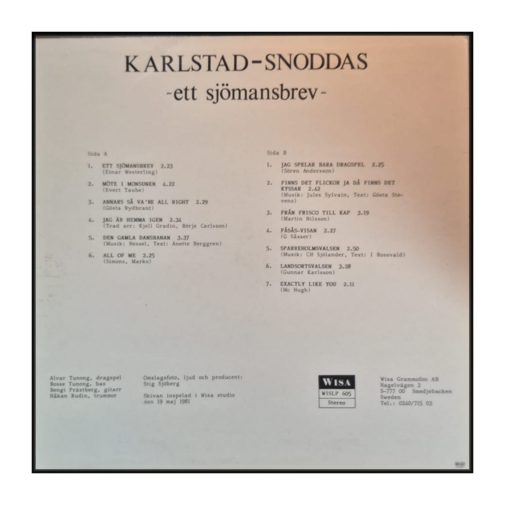 Karlstad-Snoddas: Ett sjömansbrev