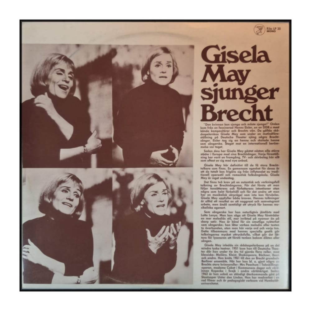 Gisela May: Sjunger Brecht