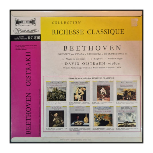 David Oistrakh: Beethoven: Concerto Pour Violon Et Orchestre En Ré Majeur Opus 61