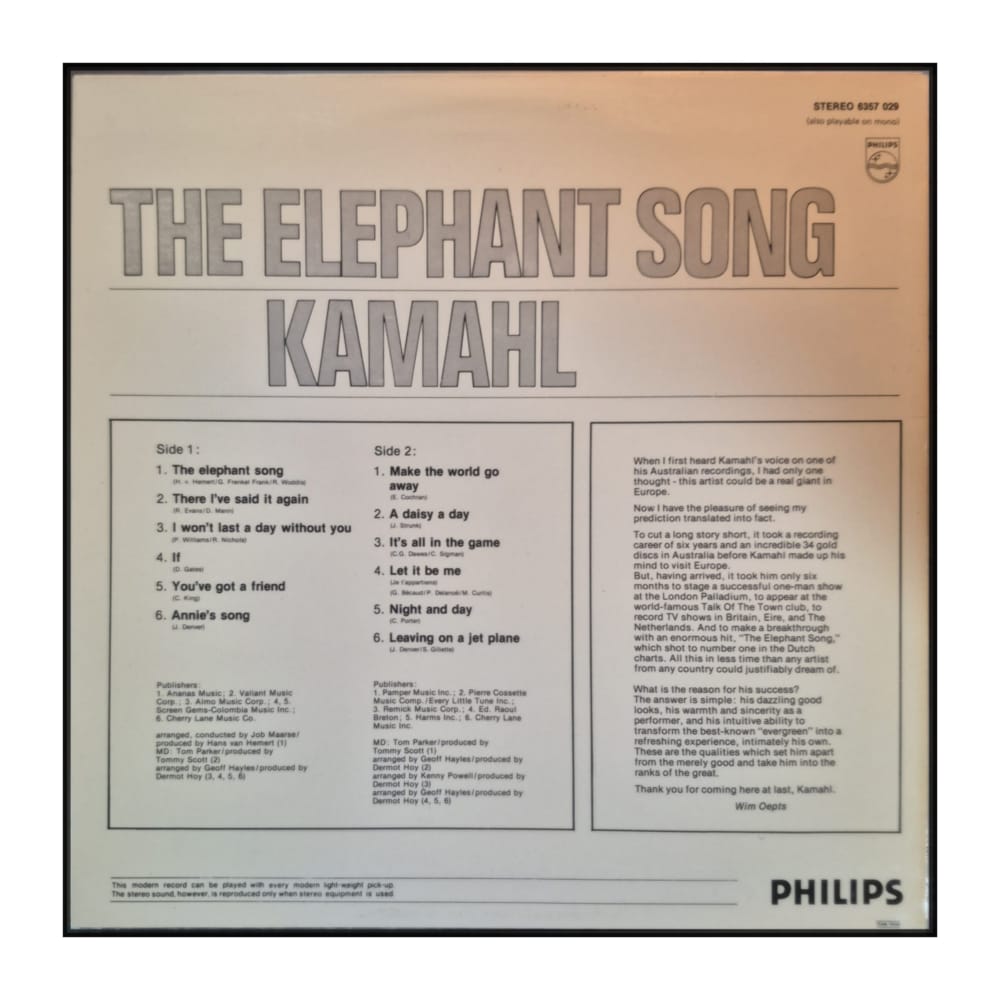 Kamahl: The Elephant Song