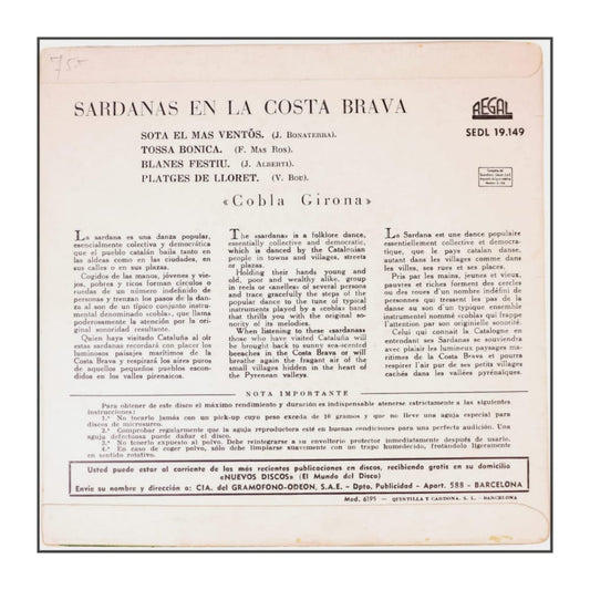 Cobla Girona: Sardanas En La Costa Brava