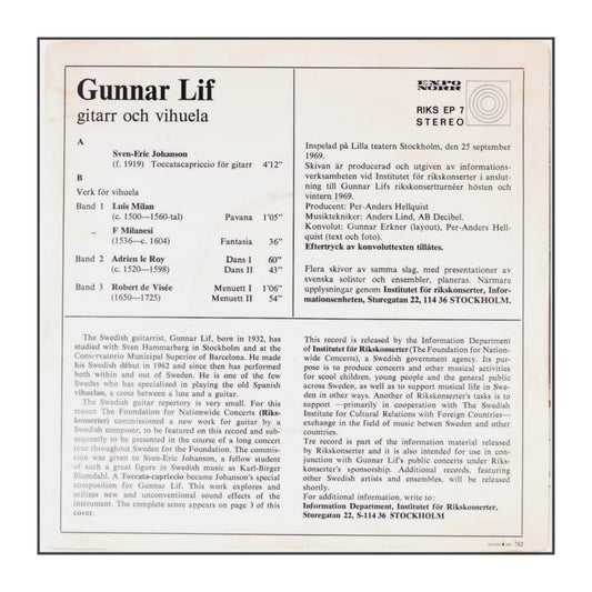 Gunnar Lif: Gitarr Och Vihuela