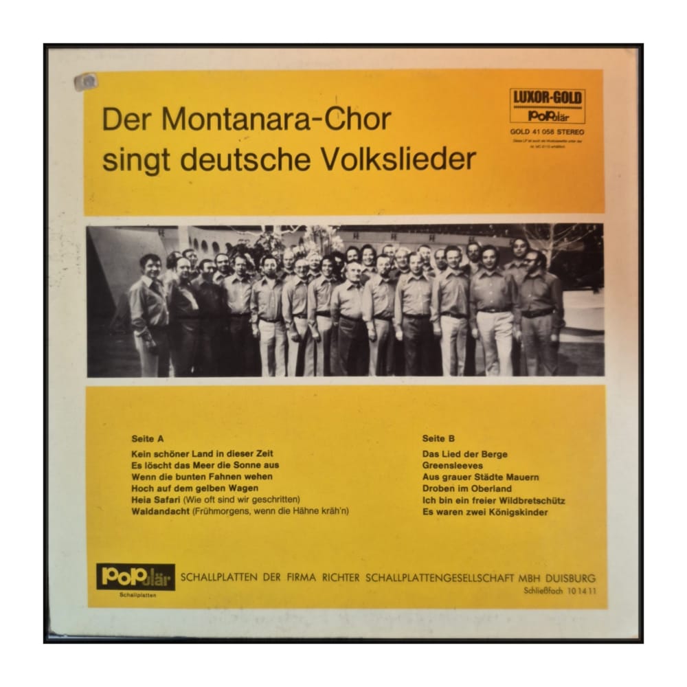 Montanara Chor: Deutsche Volkslieder