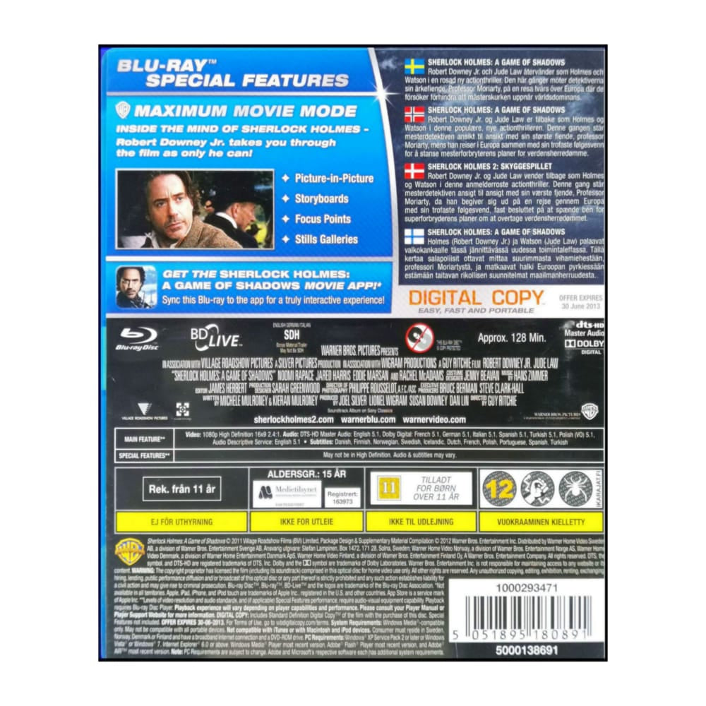 Sherlock Holmes: A Game Of Shadows