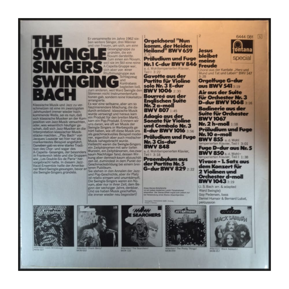 The Swingle Singers: Swinging Bach