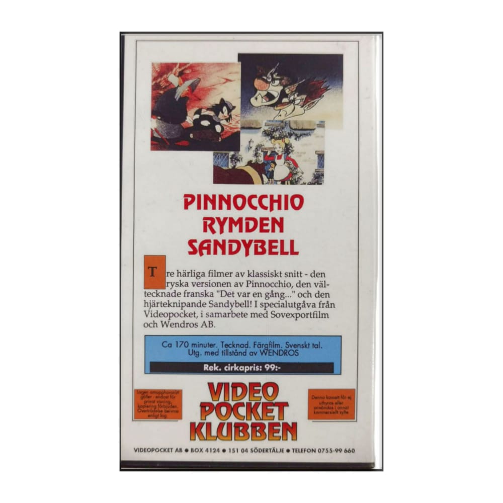 Pinocchio + Det Var En Gång Rymden + Sandybell