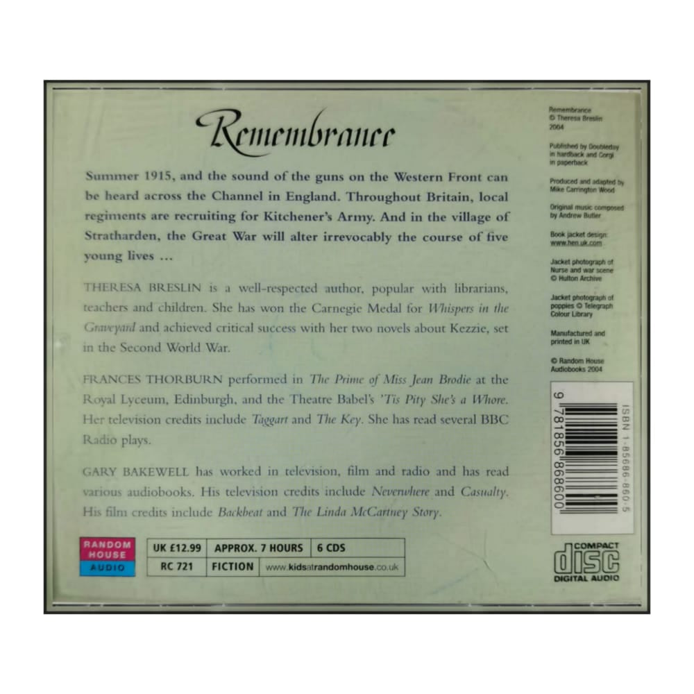 Theresa Breslin: Remembrance