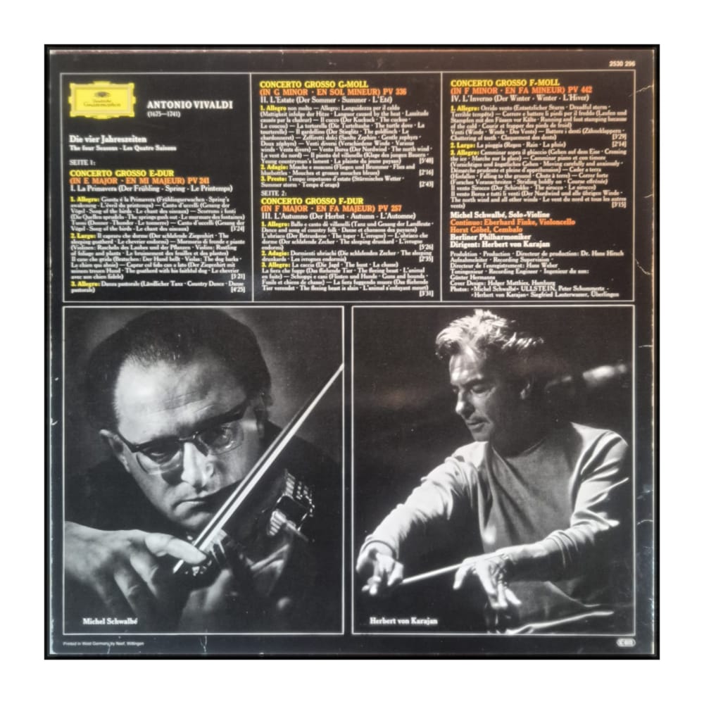 Antonio Vivaldi & Michel Schwalbé & Berliner Philharmoniker & Herbert Von Karajan: Le Quattro Stagioni