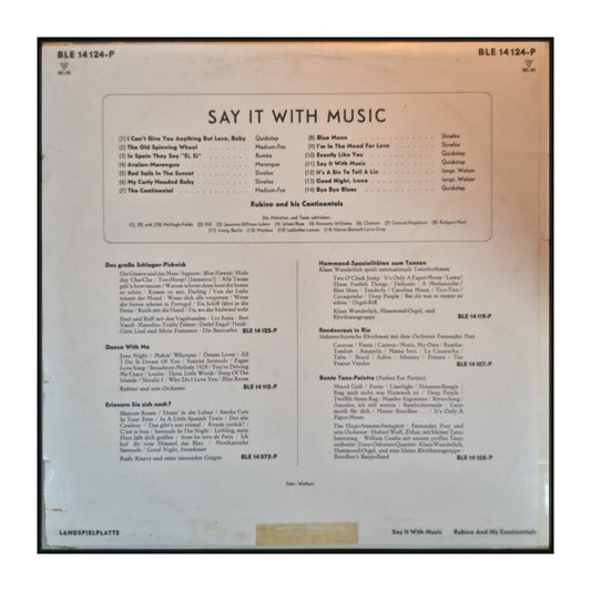Rubino And His Continentals: Say It With Music