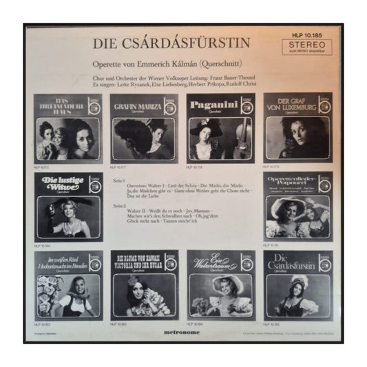 Else Liebesberg & Rudolf Christ & Herbert Prikopa & Lotte Rysanek: Die Csárdásfürstin (Querschnitt)
