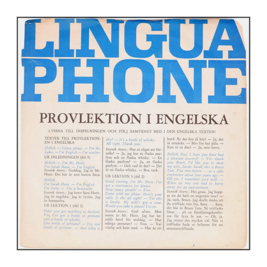Linguaphone: Provlektion I Engelska