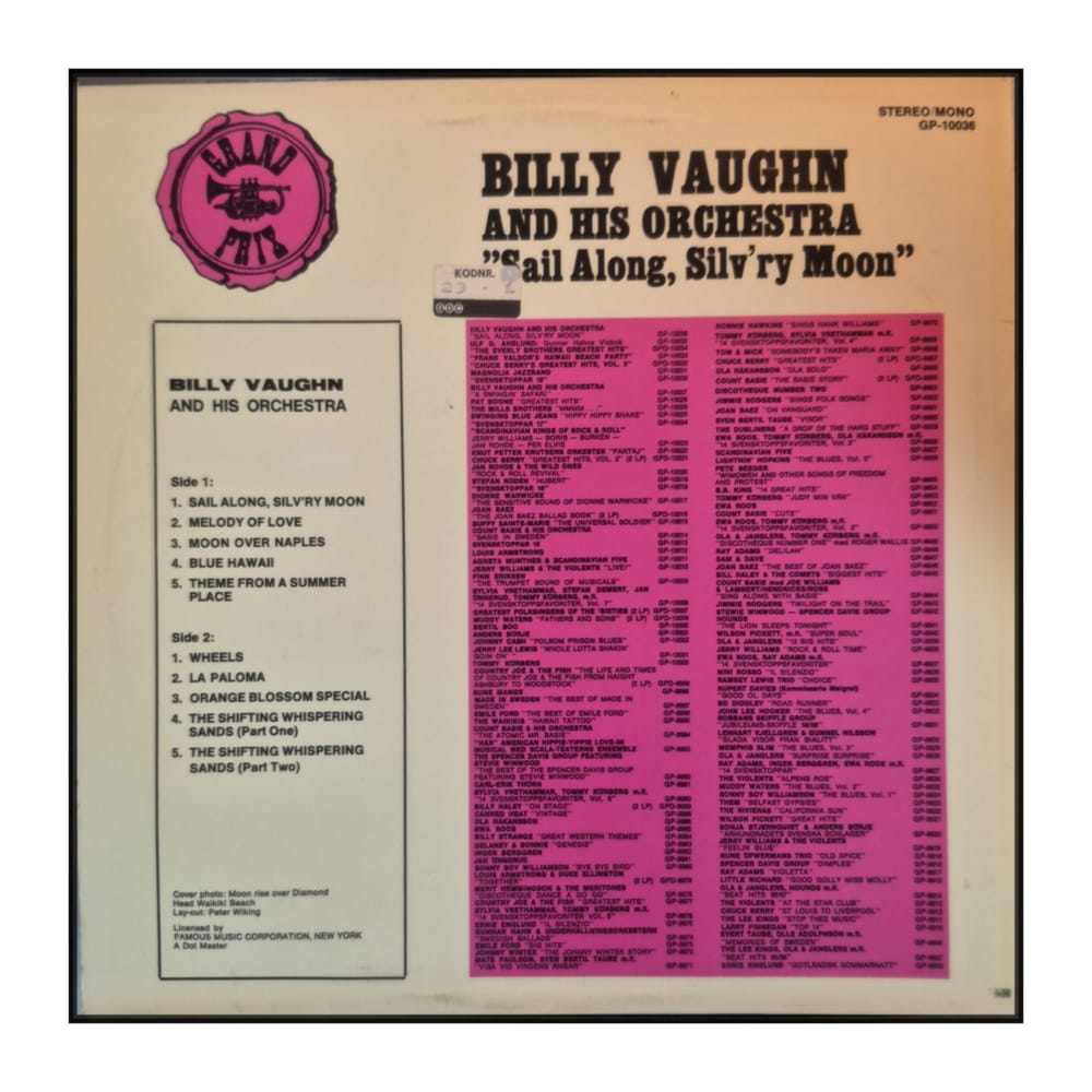 Billy Vaughn & His Orchestra: Sail Along - Silv'Ry Moon