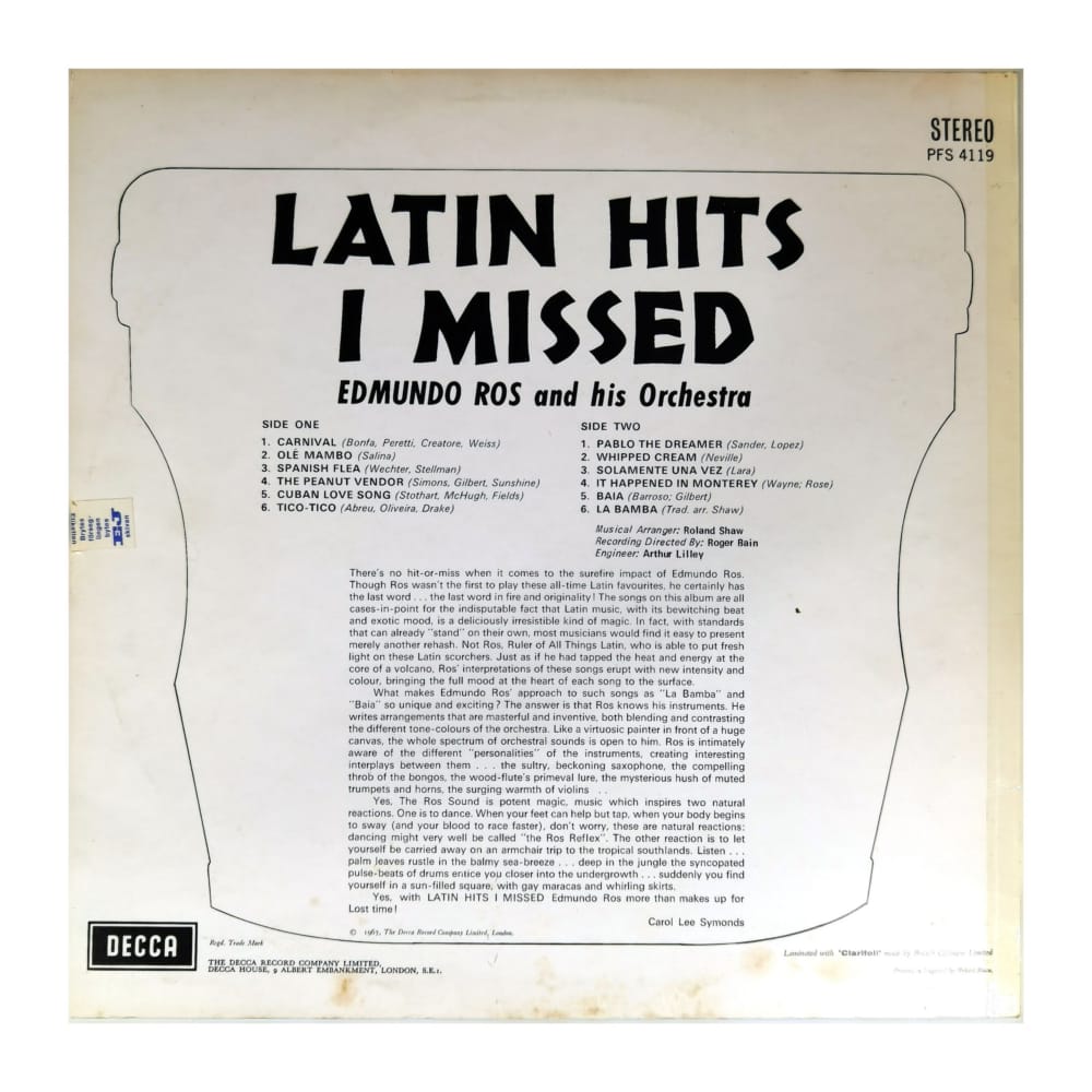Edmundo Ros & His Orchestra: Latin Hits I Missed