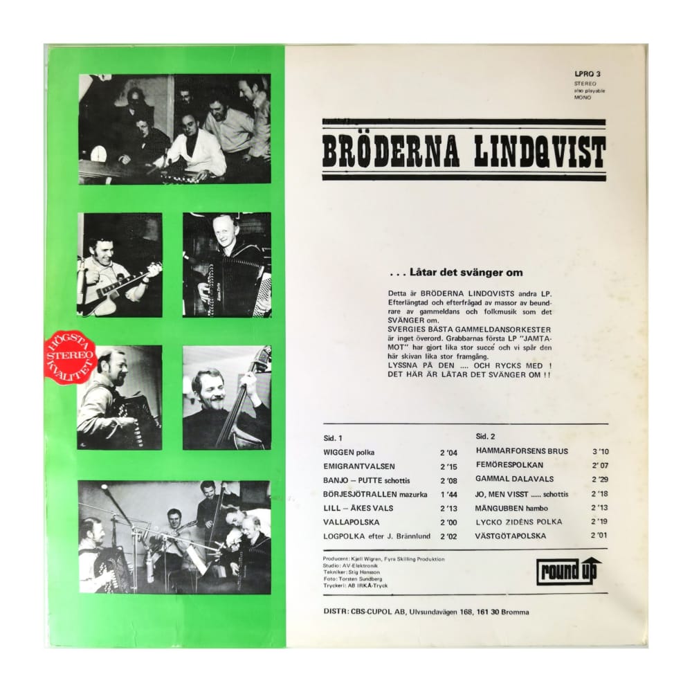 Bröderna Lindqvist: Låtar Det Svänger Om