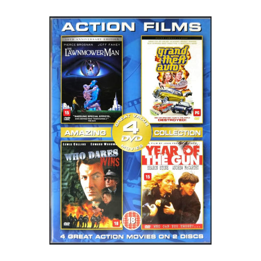 The Lawnmower Man + Grand Theft Auto + Who Dares Wins + Year Of The Gun