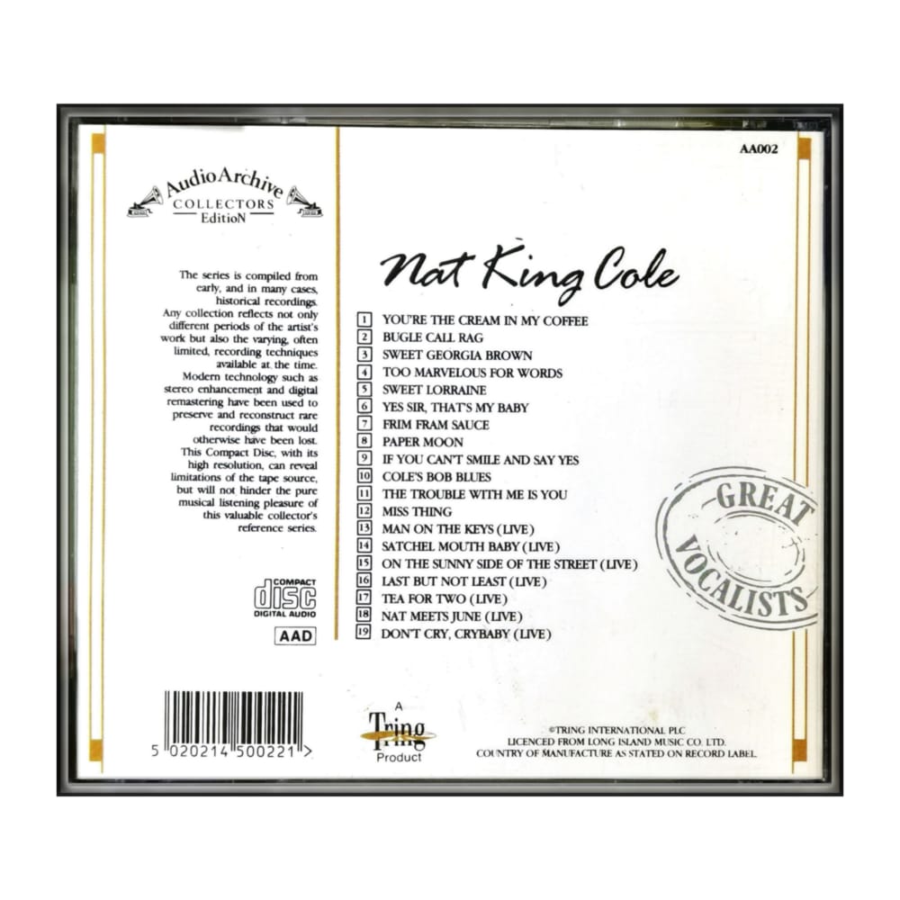Nat King Cole: 19 Reflective Recordings