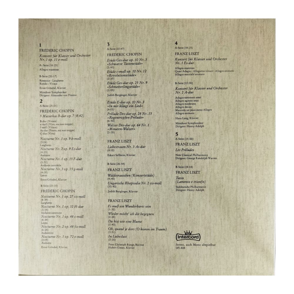 Franz Liszt & Frédéric Chopin