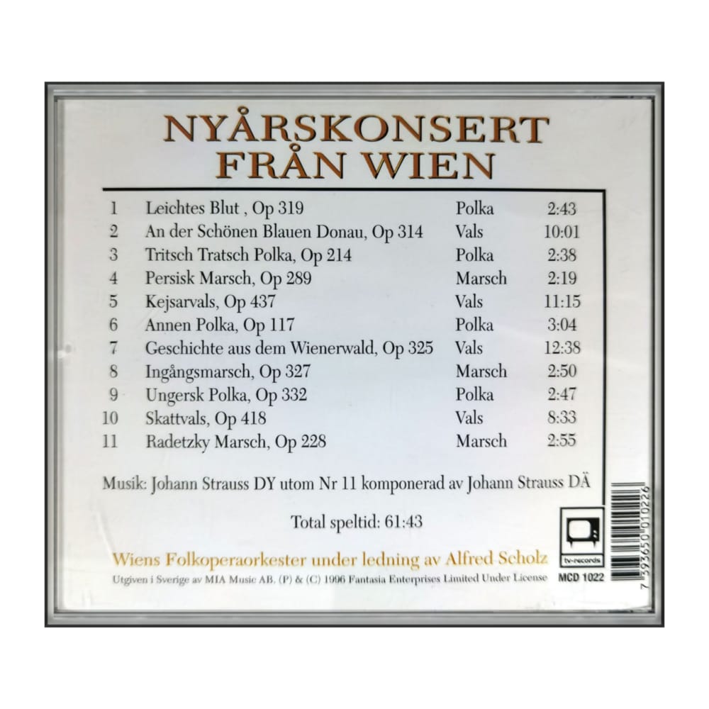 Alfred Scholz & Wiens Folkoperaorkester: Nyårskonsert Från Wien