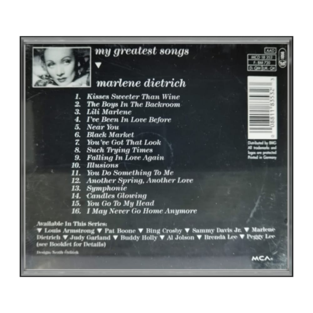 Marlene Dietrich: My Greatest Songs