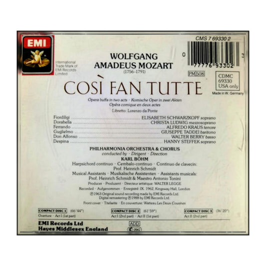 Wolfgang Amadeus Mozart: Così Fan Tutte