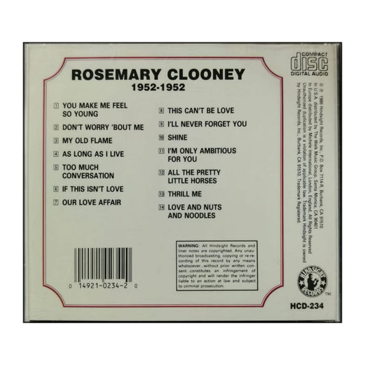Rosemary Clooney: He Uncollected