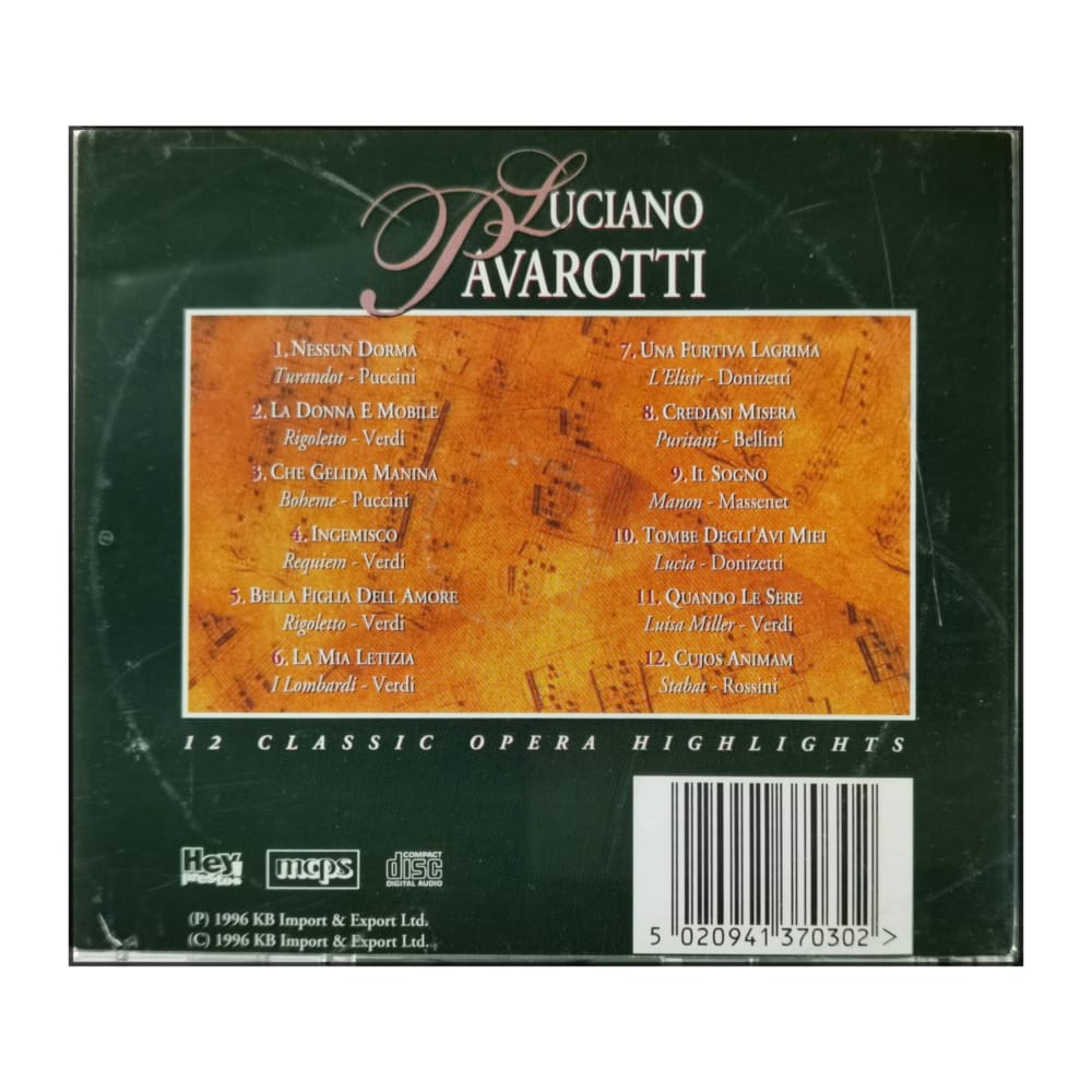 Luciano Pavarotti: 12 Classic Opera Highlights