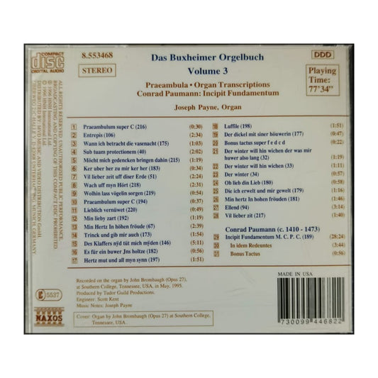 The Organ Encyclopedia: Das Buxheimer Orgelbuch V3