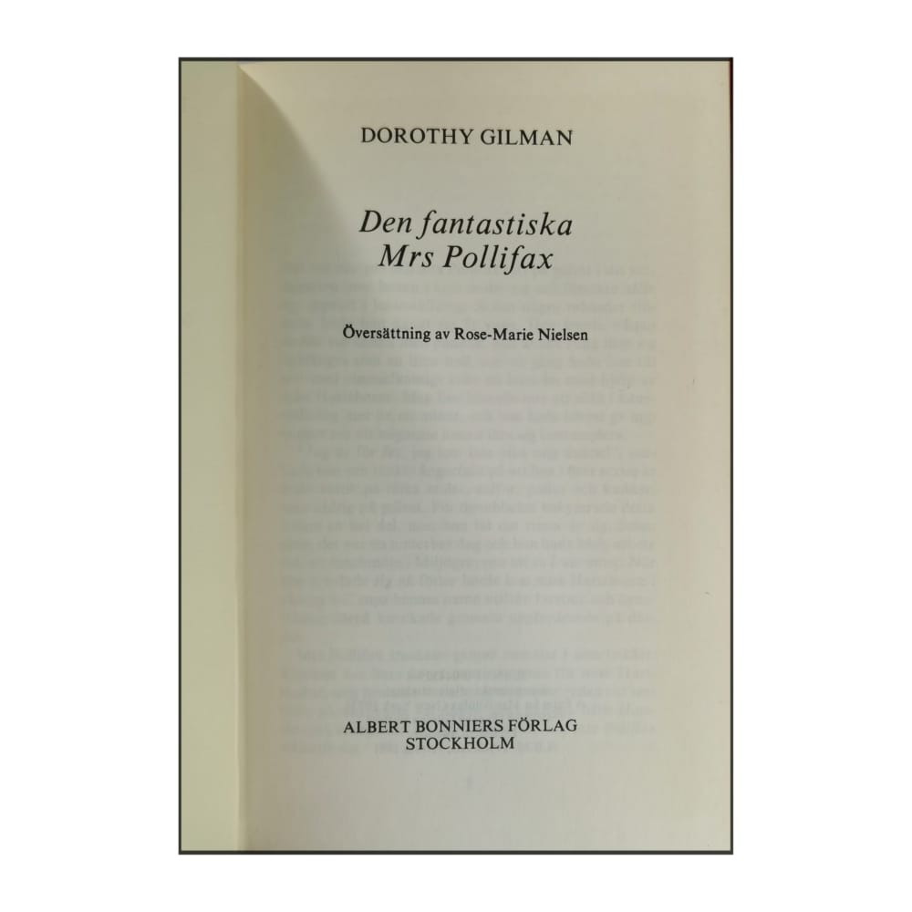 Dorothy Gilman: Den Fantastiska Mrs Pollifax