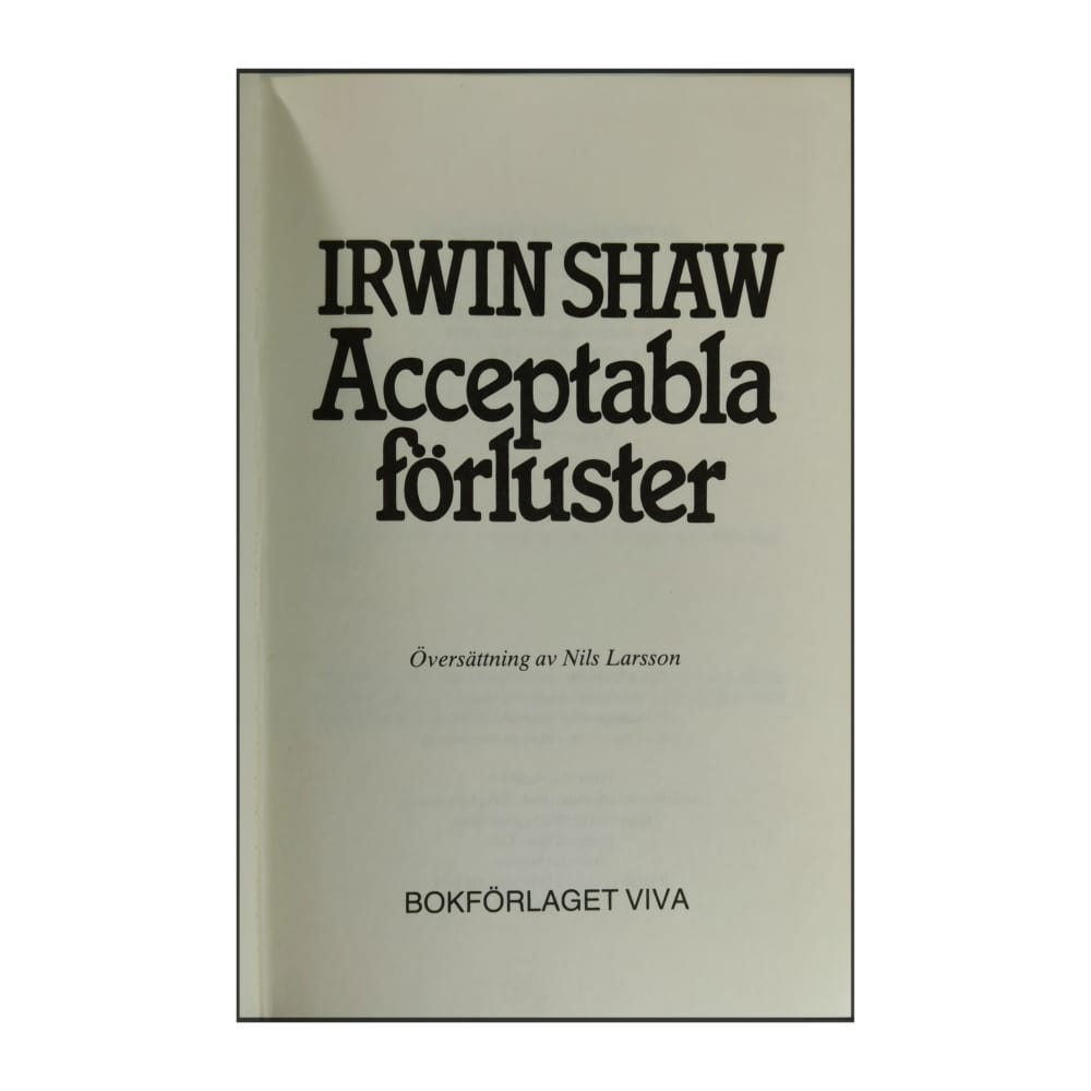 Irwin Shaw: Acceptabla Förluster