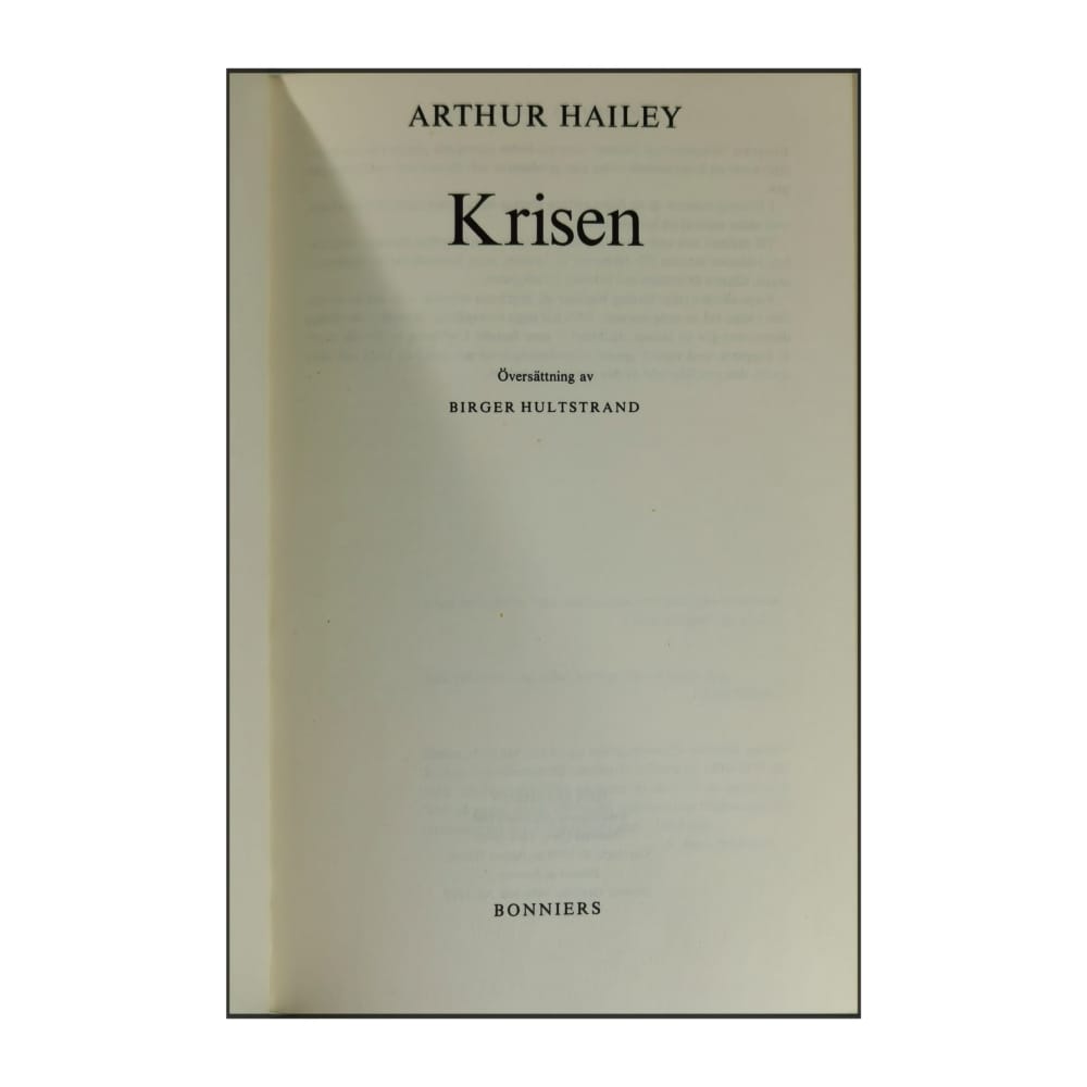 Arthur Hailey: Krisen