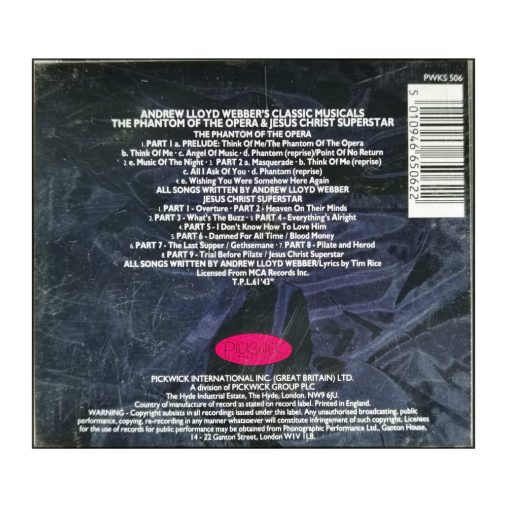 Andrew Lloyd Webber: The Phantom Of The Opera & Jesus Christ Superstar