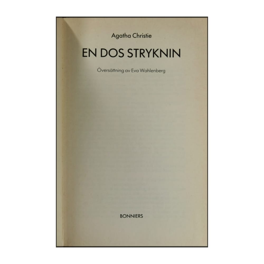 Agatha Christie: En Dos Stryknin
