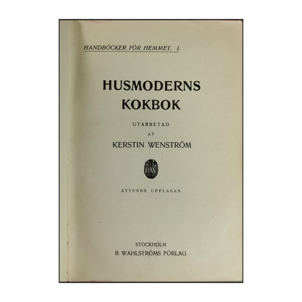 Kerstin Wenström: Husmoderns Kokbok
