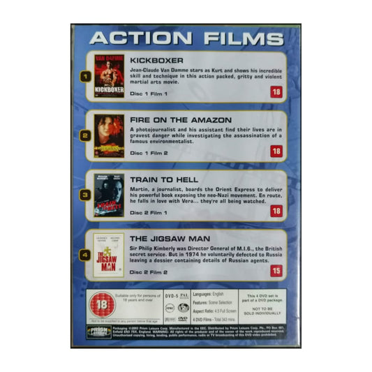 Kickboxer + Fire On The Amazon + Train To Hell + The Jigsaw Man