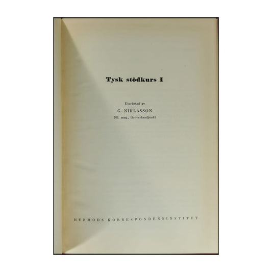 Tysk Stödkurs 1