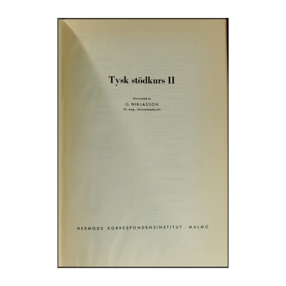 Tysk Stödkurs 2