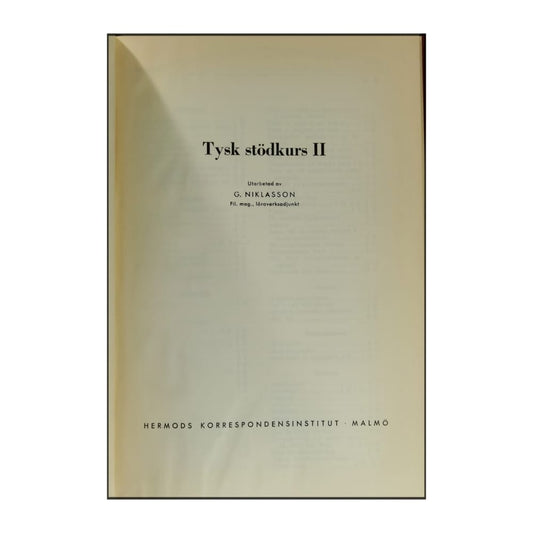 Tysk Stödkurs 2