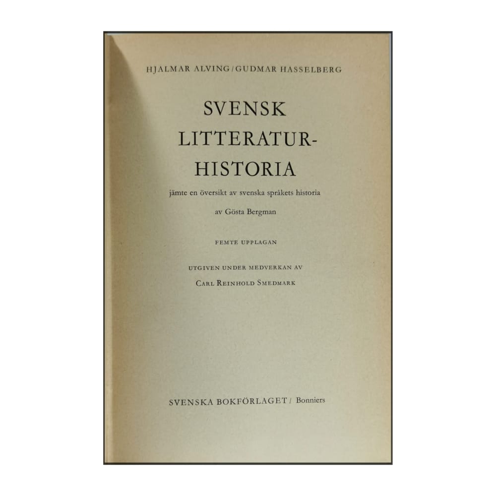 Hjalmar Alving & Gudmar Hasselberg: Svensk Litteraturhistoria