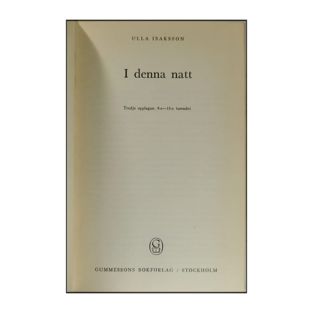 Ulla Isaksson: I Denna Natt