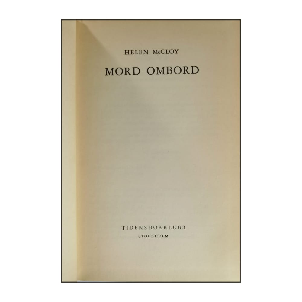 Helen Mccloy: Mord Ombord