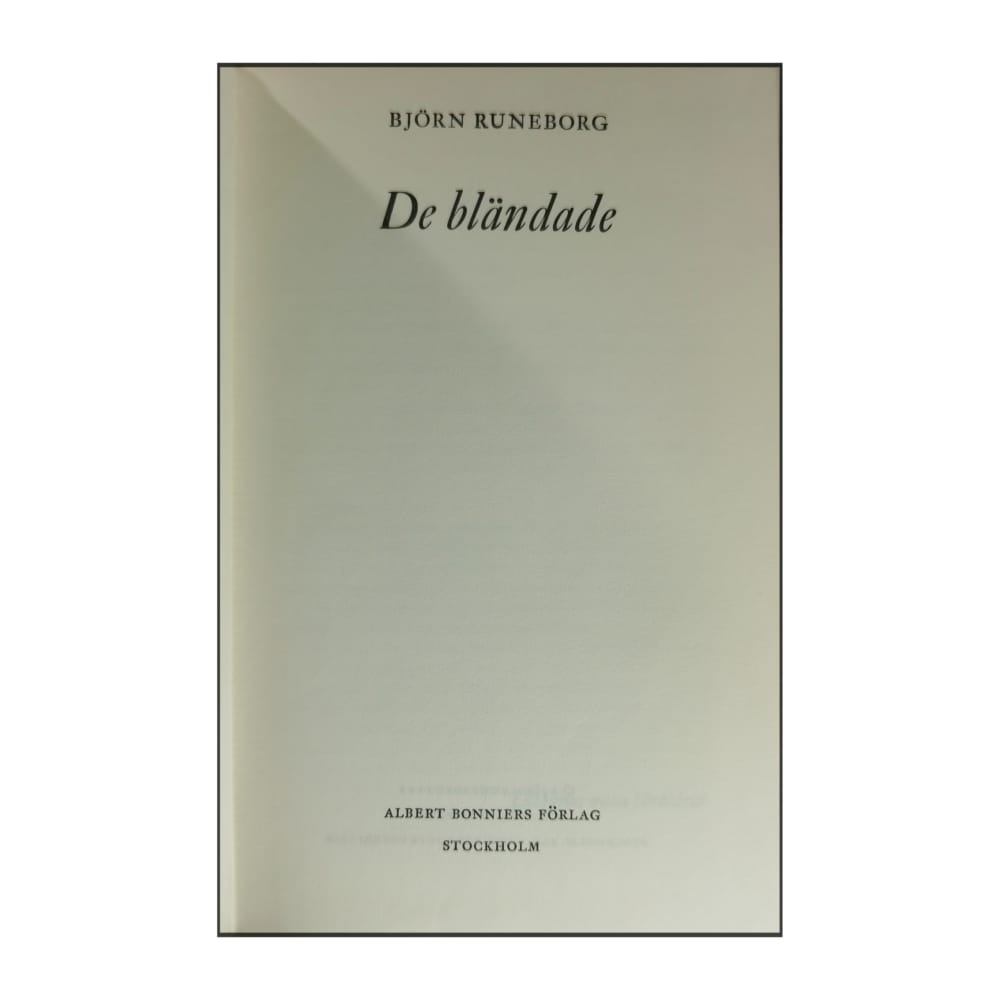 Björn Runeborg: De Bländade
