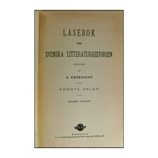Läsbook Till Svenska Litteraturhistorien 1