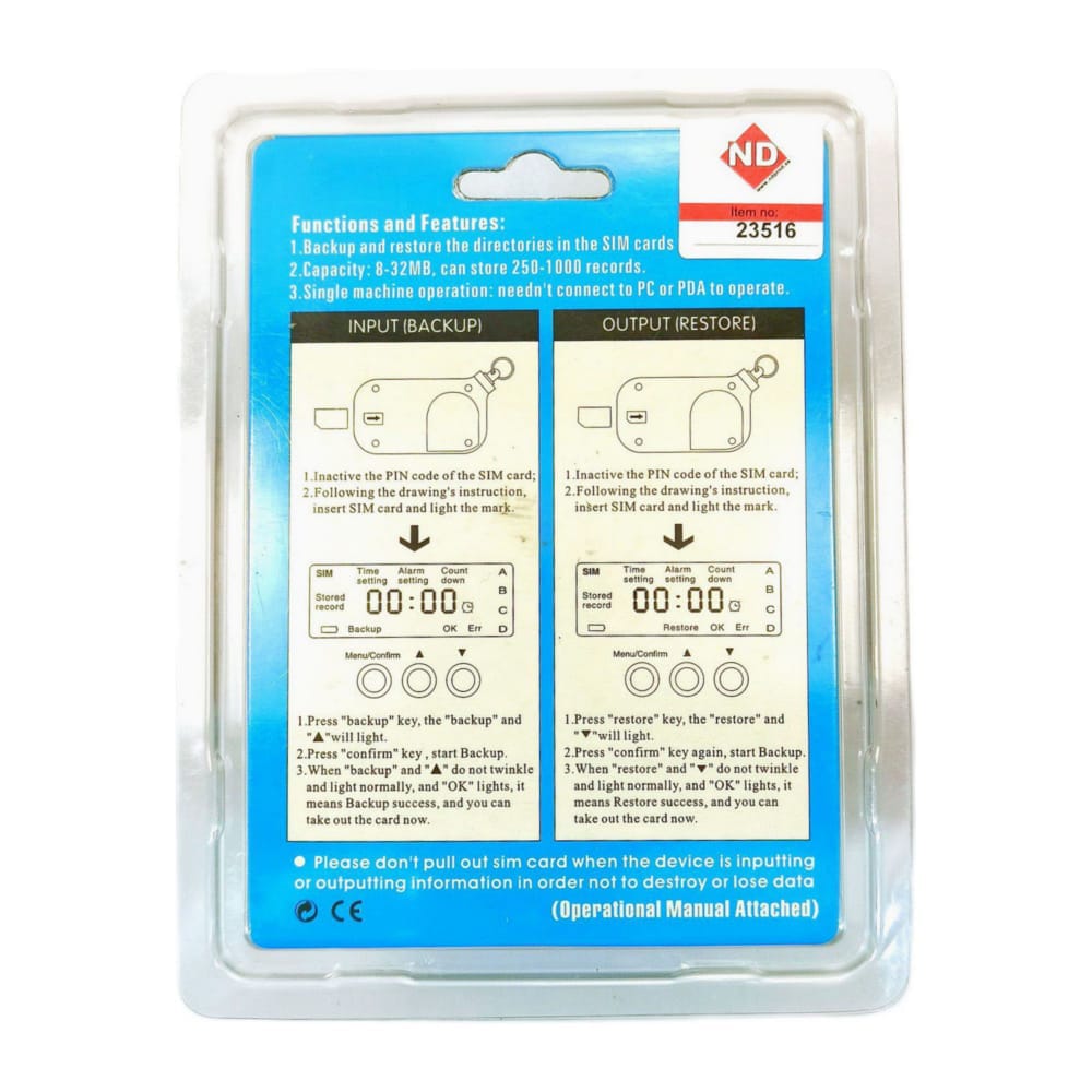 Sim Card Information Backup Machine 282