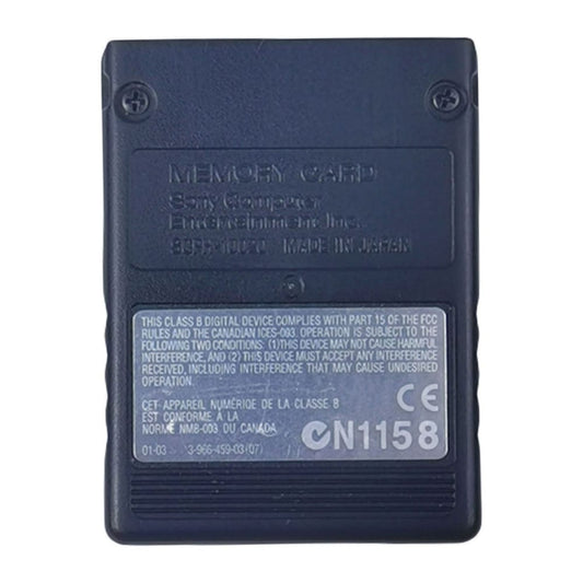 Playstation 2: Memory Card (8Mb) Scph-10020 01-03 (Black) Ps2 Sony