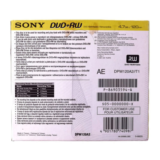 Dvd+Rw (4.7Gb) ( X5 ) Sony